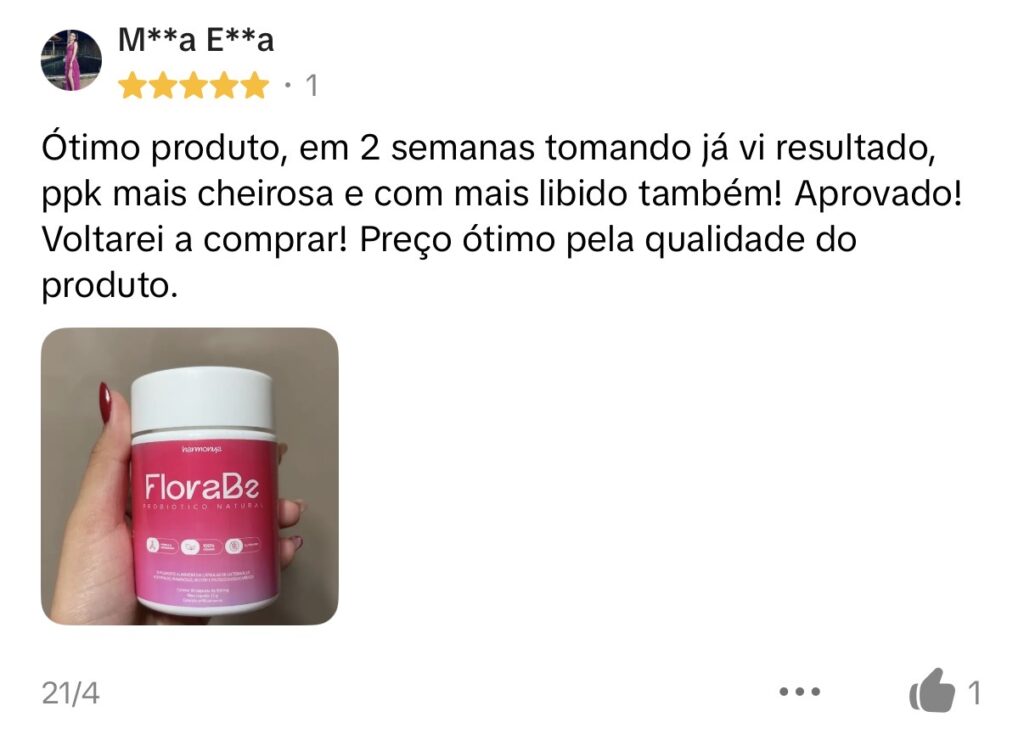 Comentário real sobre libido e conforto íntimo — FloraBe